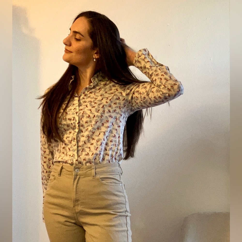 Button down shirt - ski pattern - Picture 2 of 4